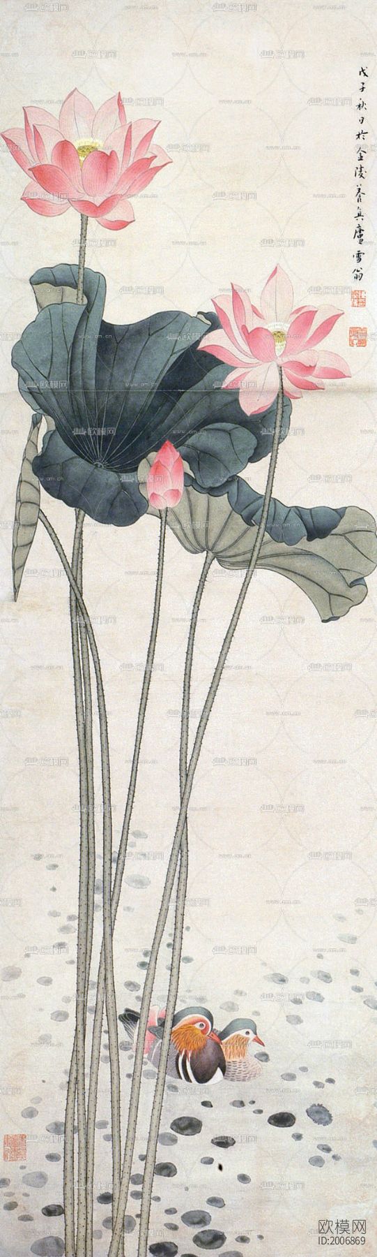 水墨素荷下载（渲染图3）