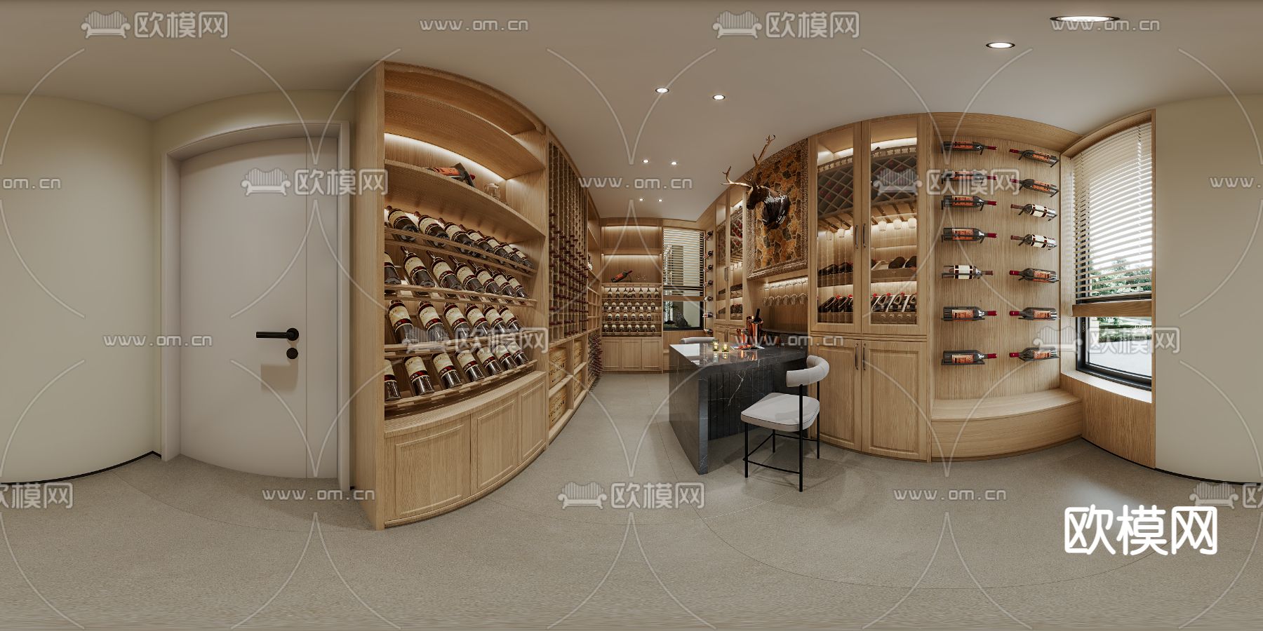 现代酒窖vr全景3d模型