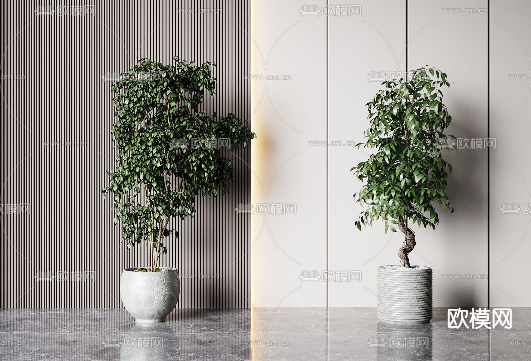 现代绿植盆栽su模型