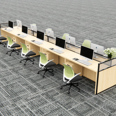  现代办公桌椅su模型 