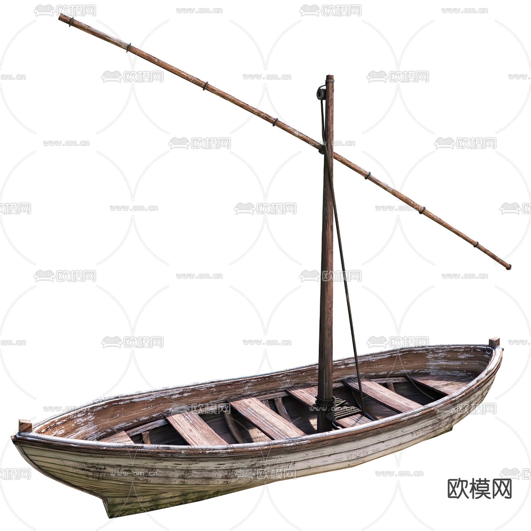 现代木船3d模型下载_ID11859250_3dmax免费模型-欧模网