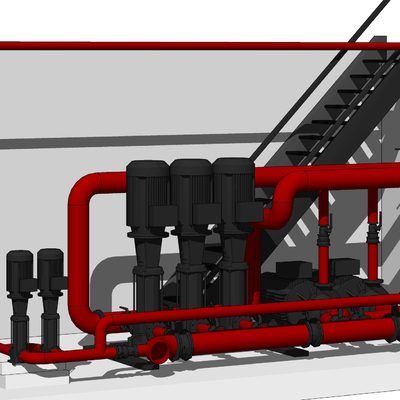  现代工业设备su模型 