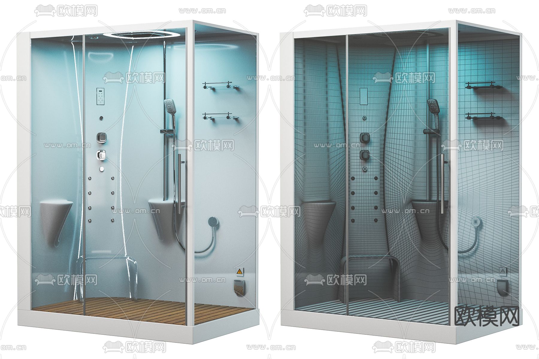 现代淋浴房3d模型下载