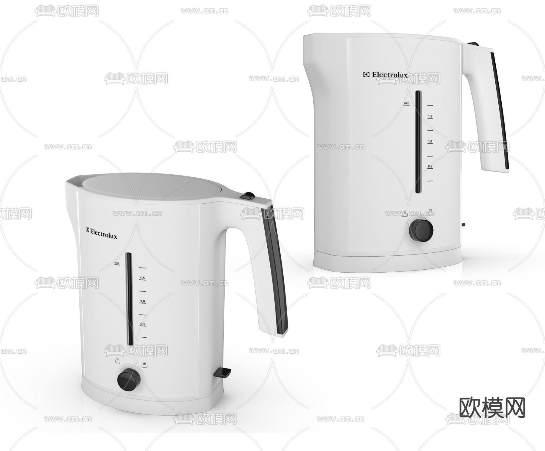 现代电热水壶3d模型下载