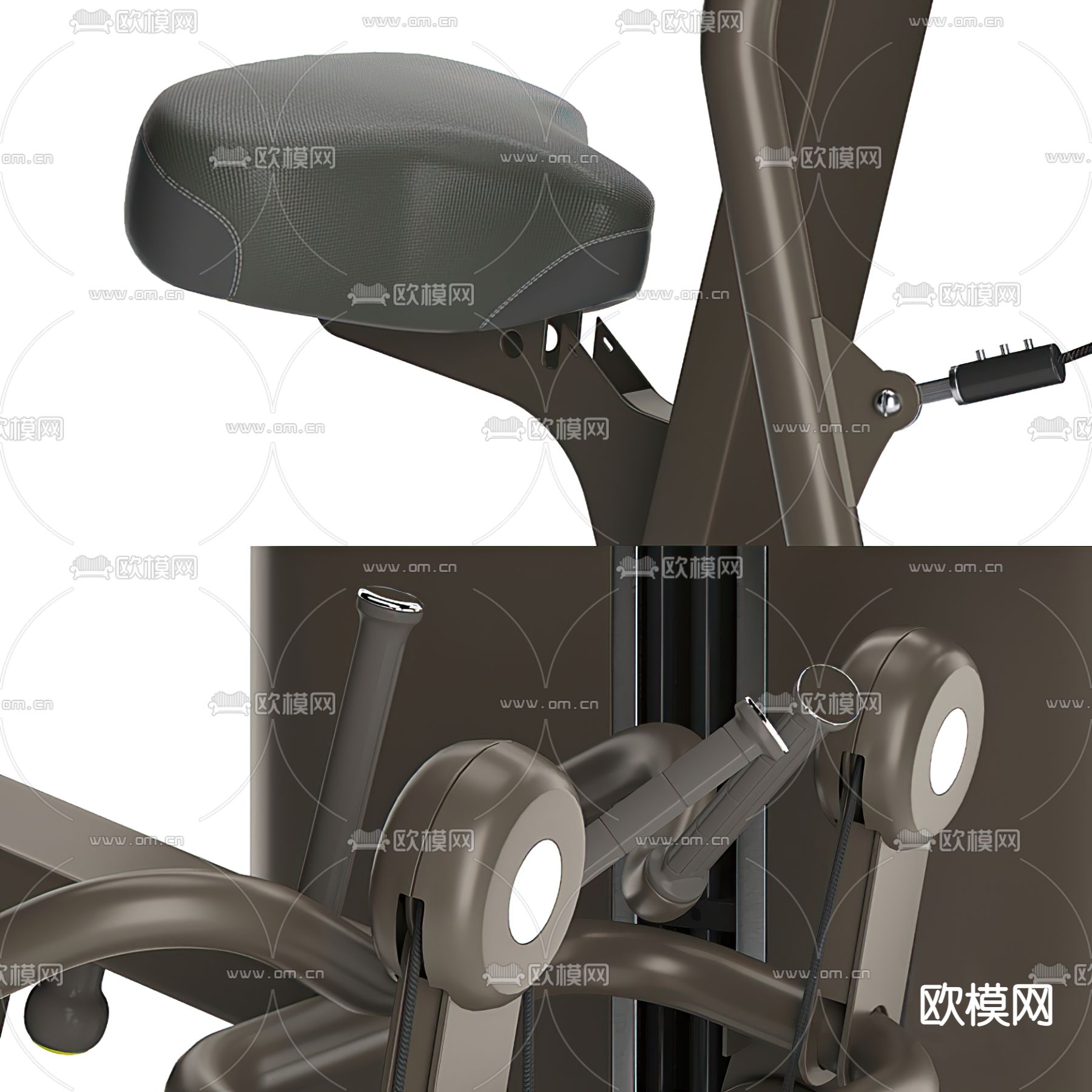 现代健身器材3d模型