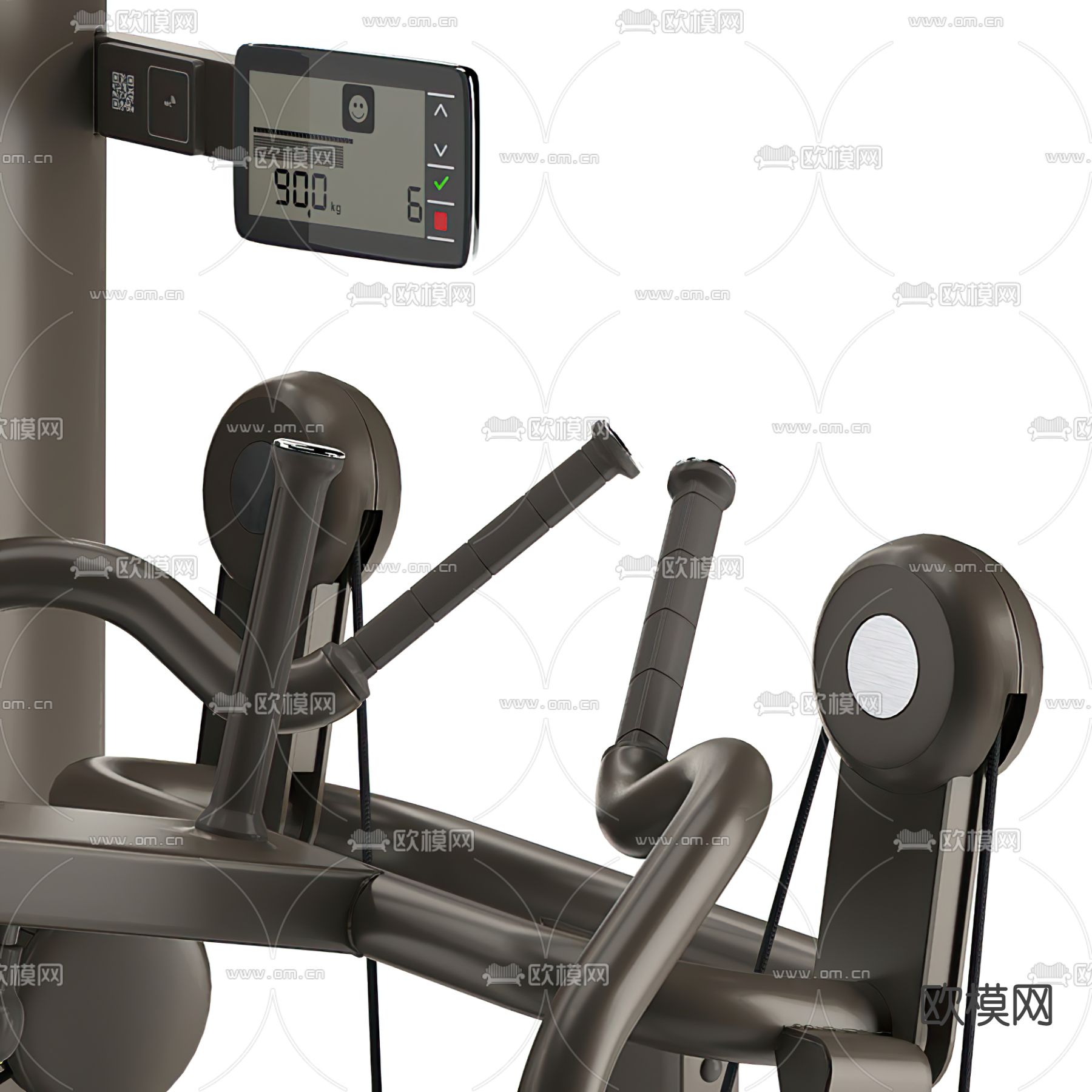 现代健身器材3d模型