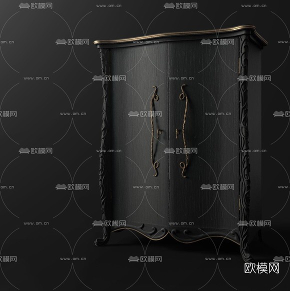 简欧衣柜免费3d模型下载