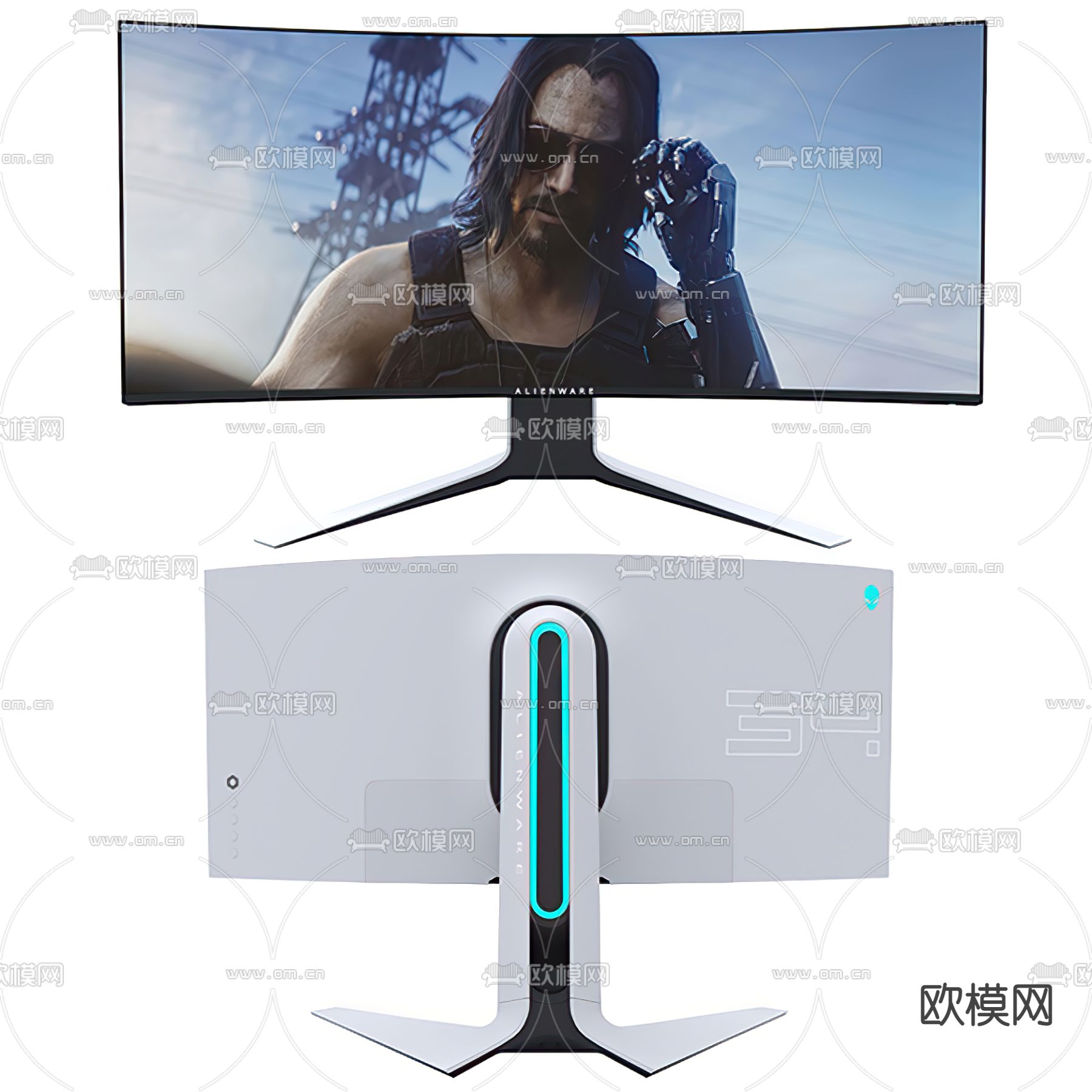 现代电脑显示器3d模型