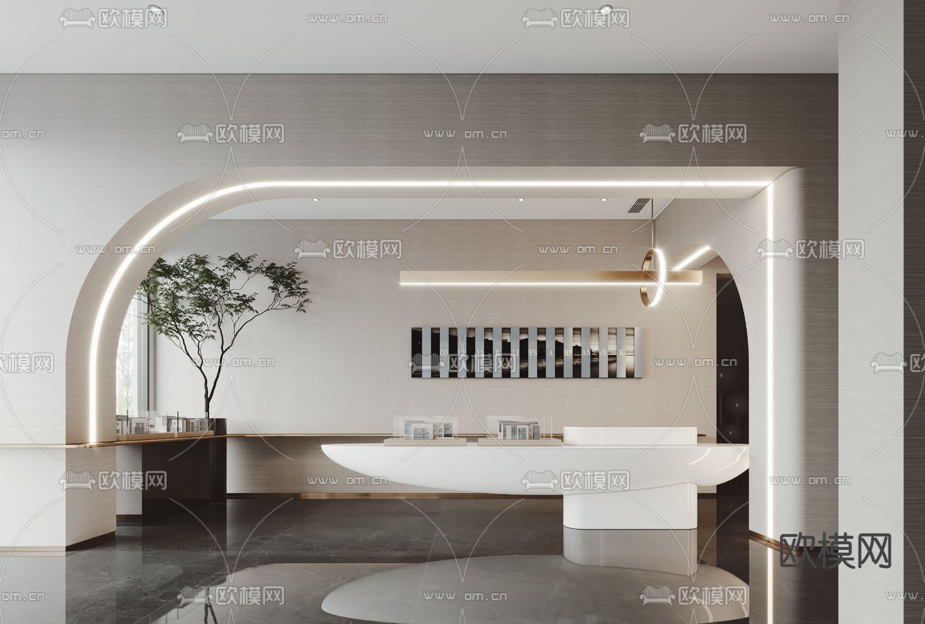 现代售楼处su模型