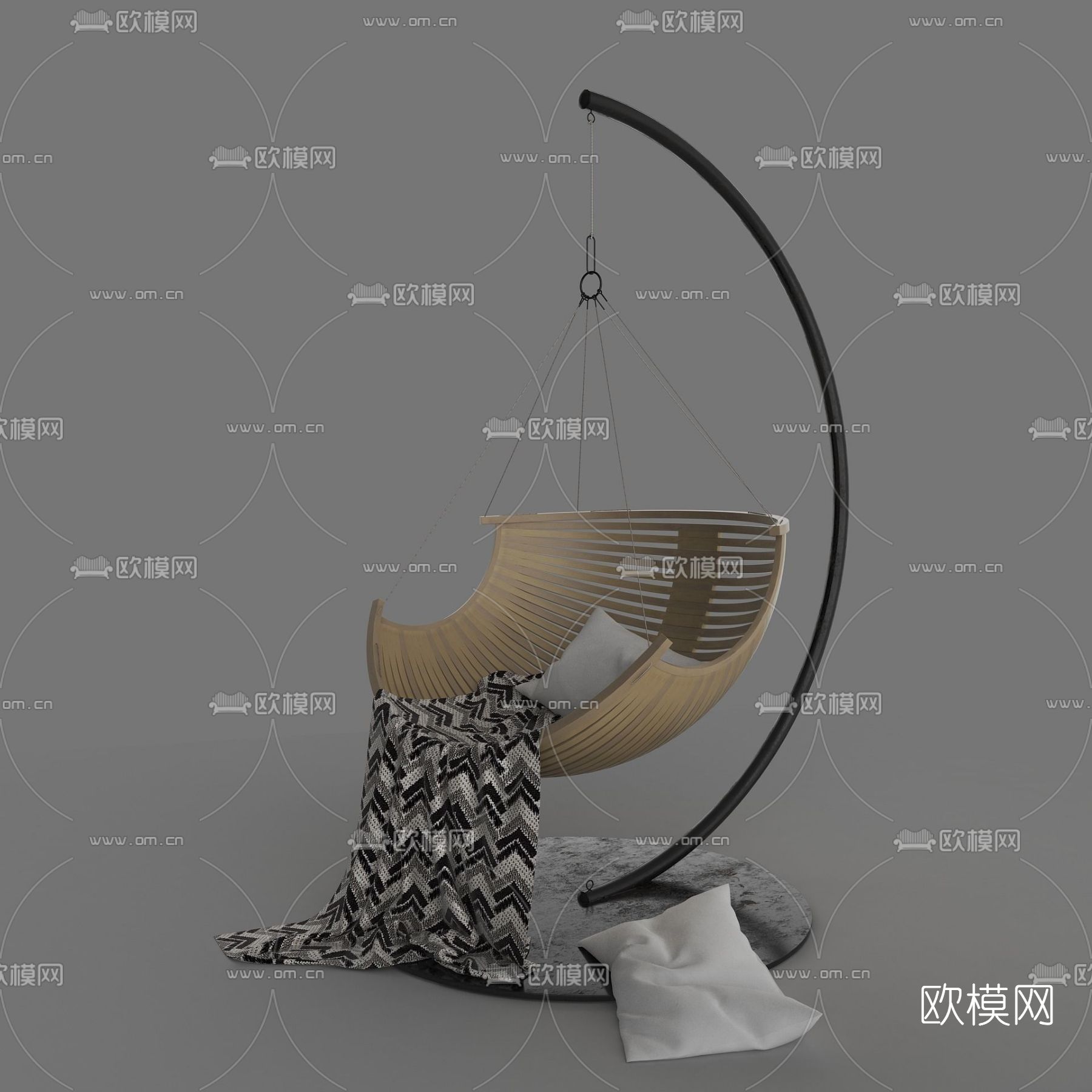 现代吊椅免费3d模型下载