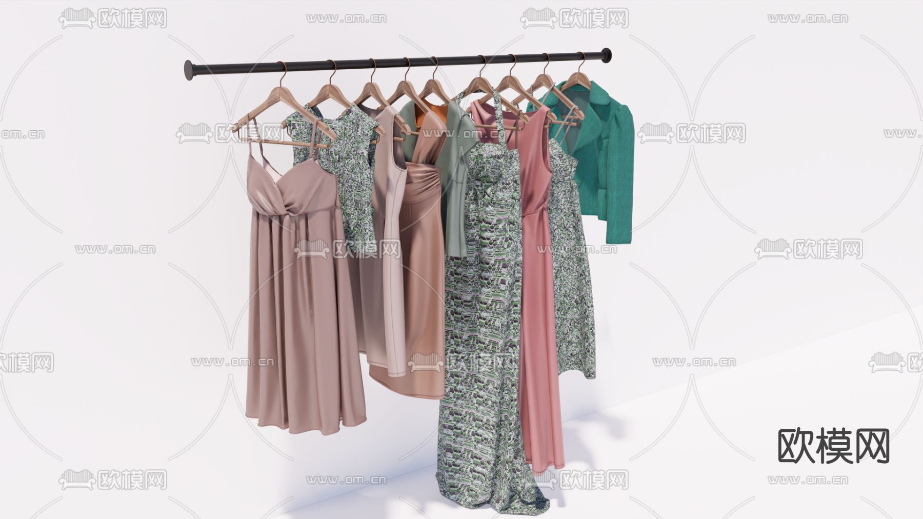 现代女装服饰su模型