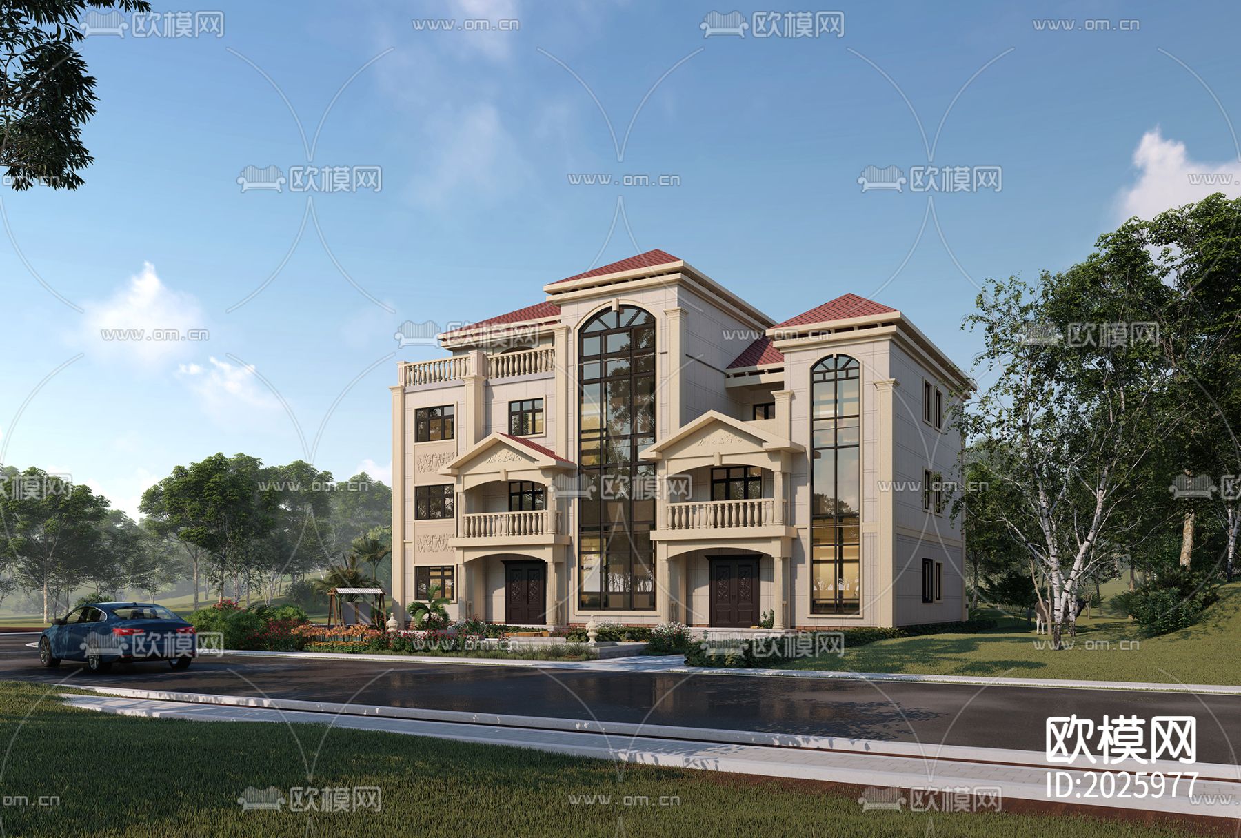 别墅建筑cad施工图下载（渲染图9）