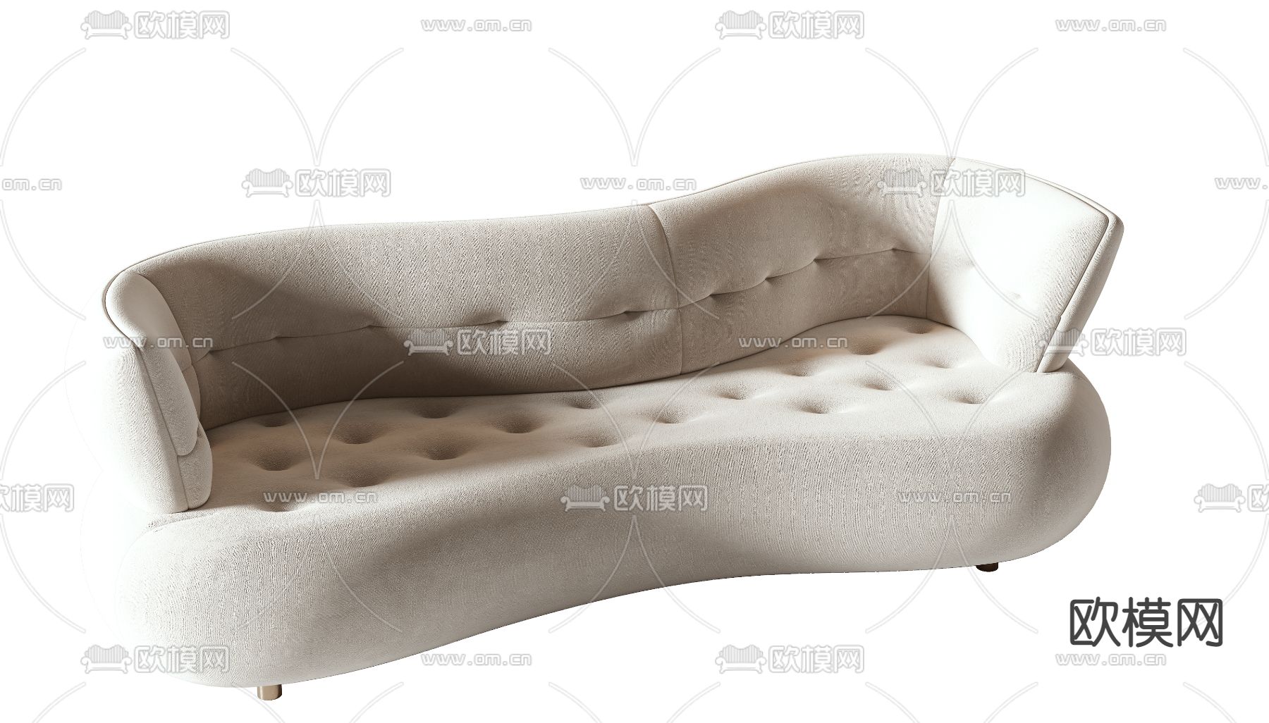 Roche Bobois多人沙发3d模型下载（渲染图2）