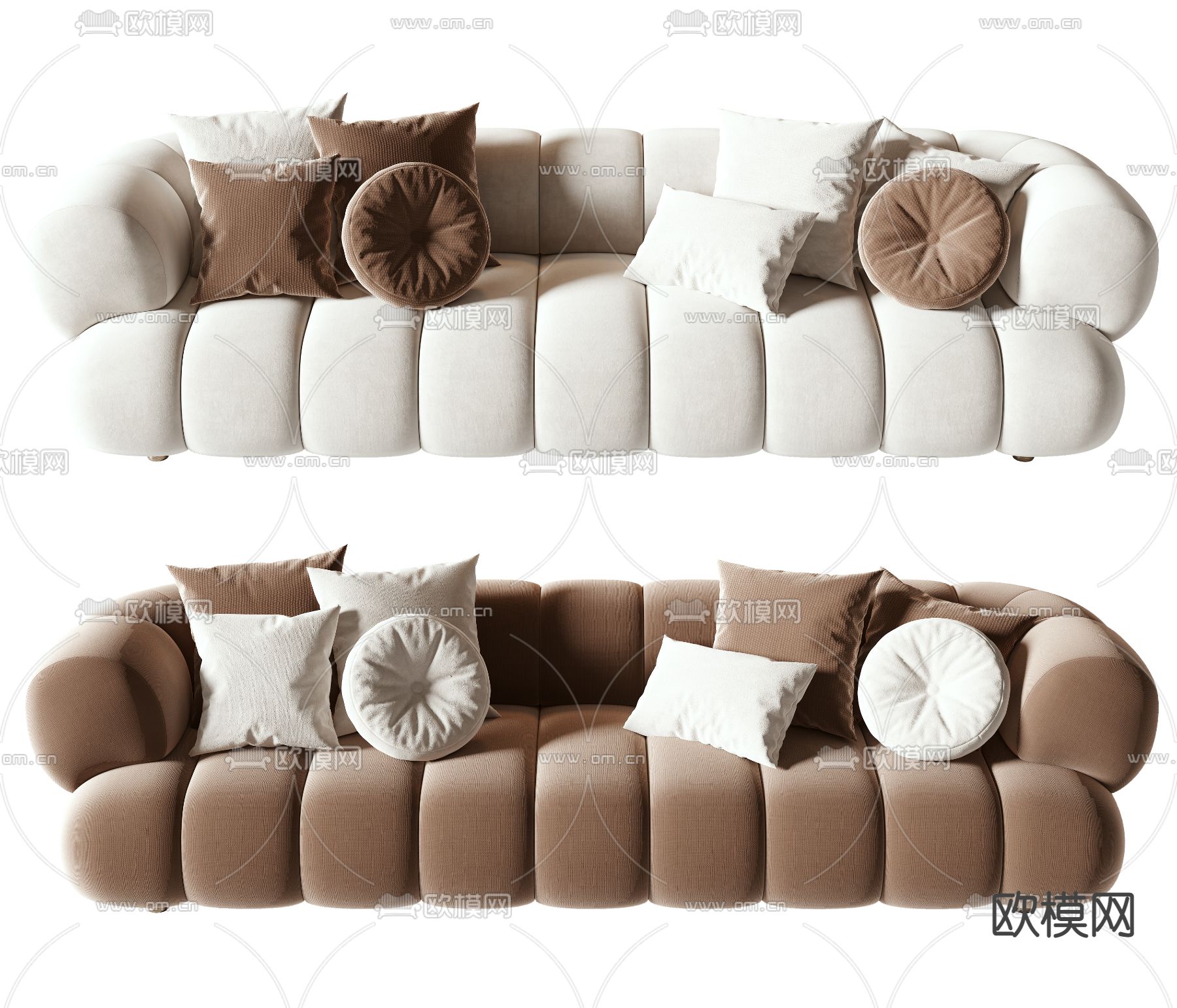 Roche Bobois双人沙发3d模型下载（渲染图1）