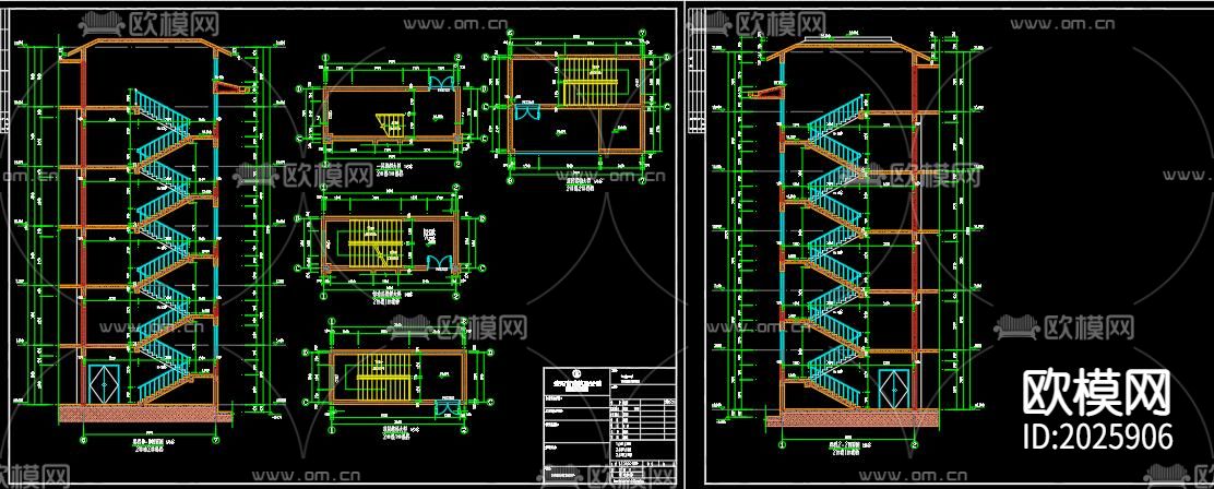办公楼cad施工图下载（渲染图4）