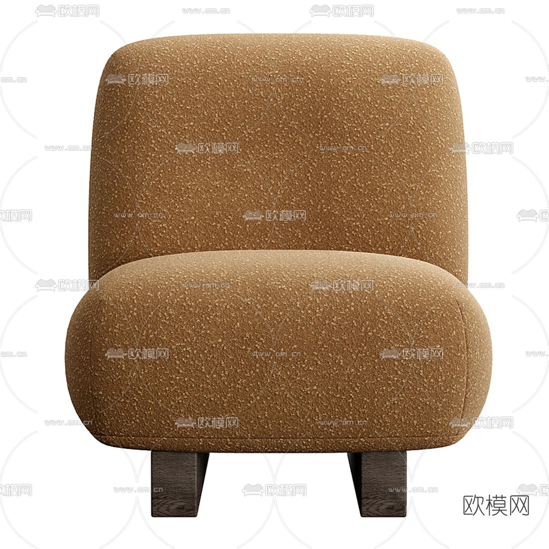 现代布艺单人沙发3d模型下载（渲染图2）