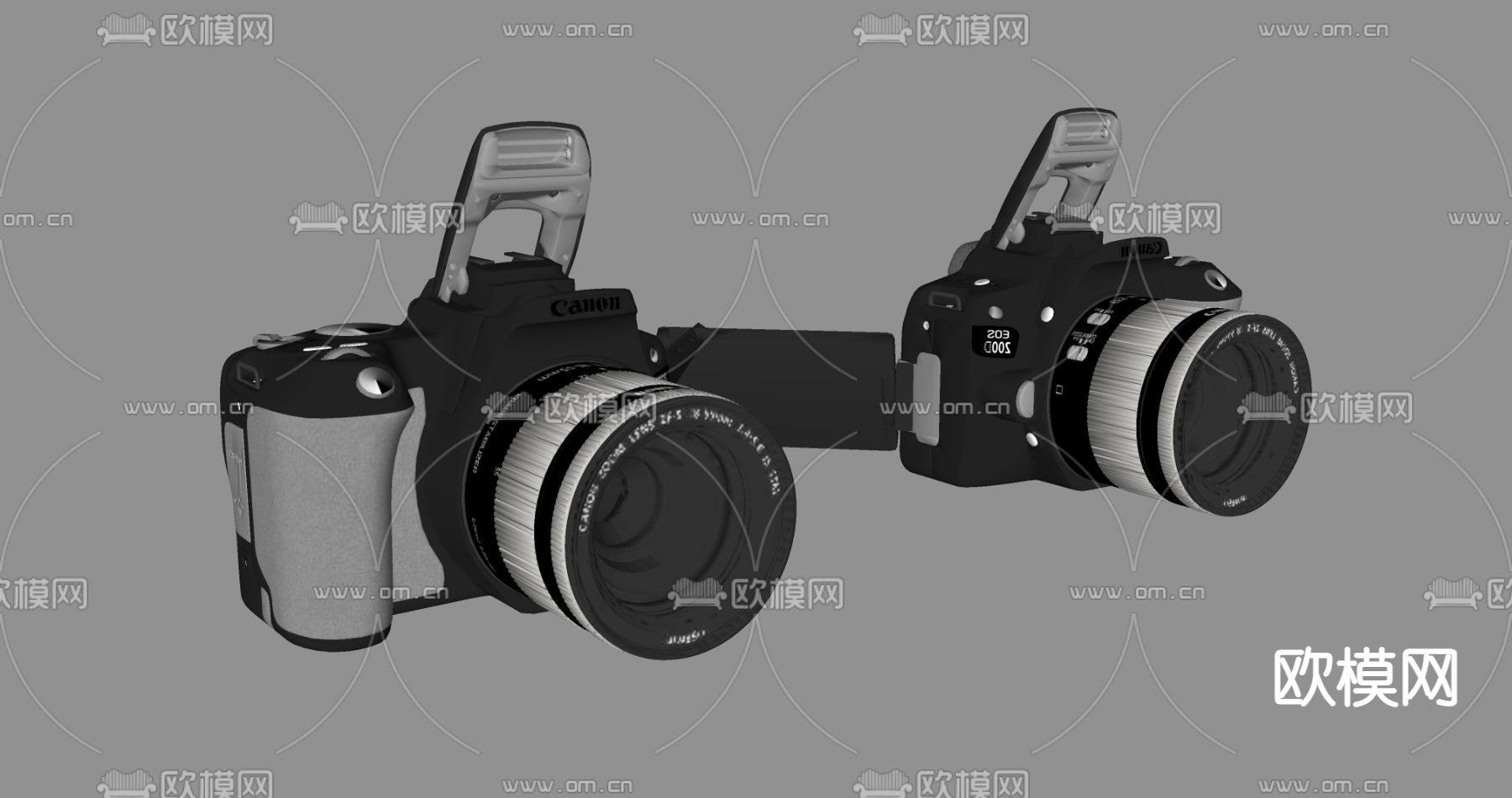 现代照相机su模型下载（渲染图2）