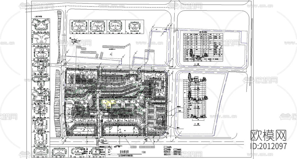 小区规划cad施工图下载(渲染图1)