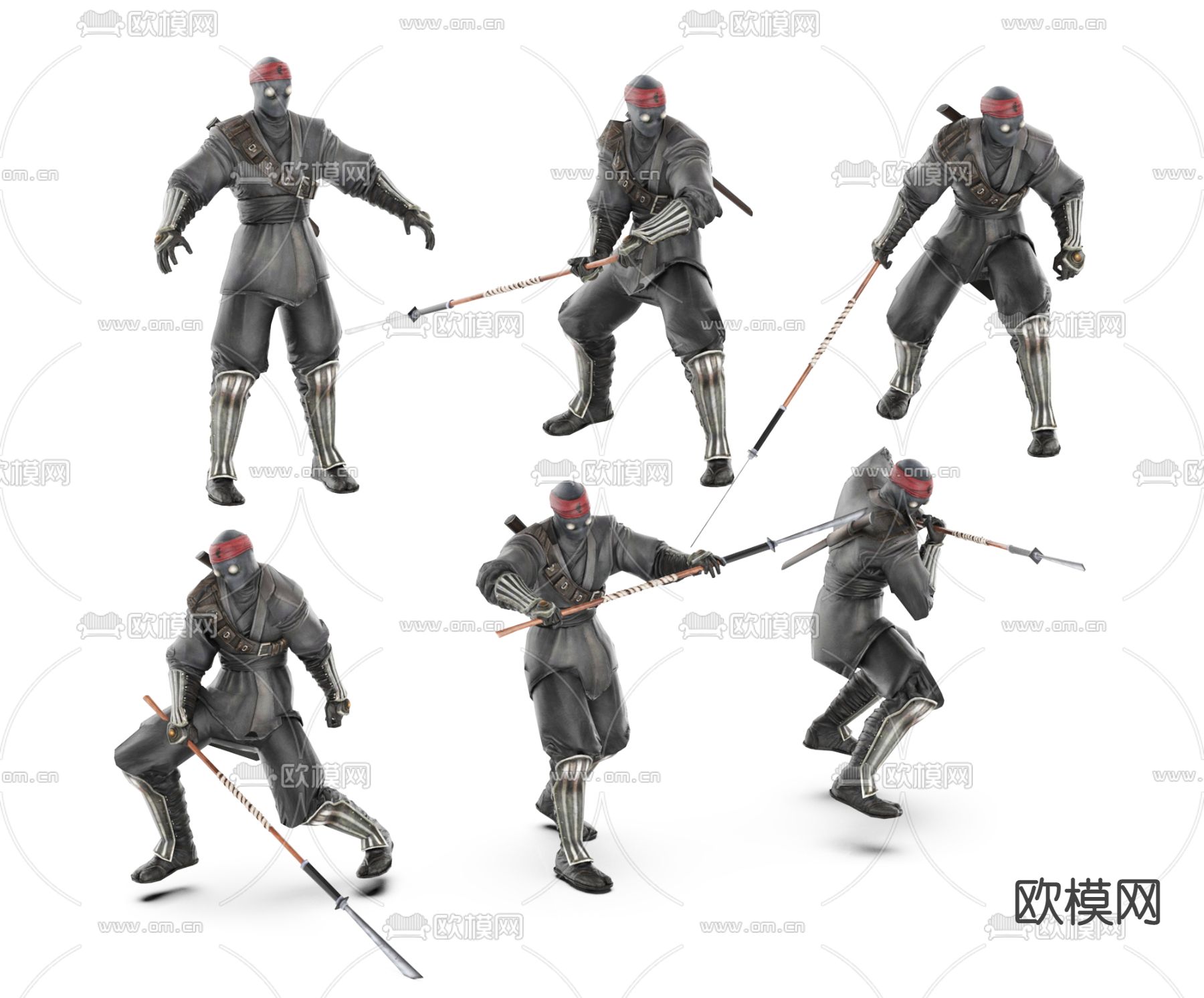 现代动漫忍者3d模型下载