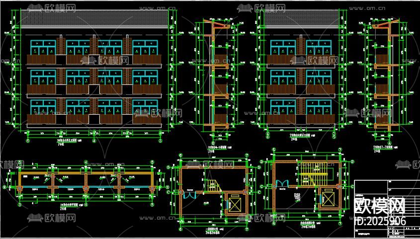 办公楼cad施工图下载（渲染图6）