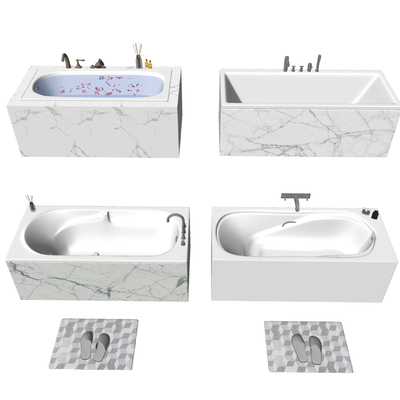  现代浴缸su模型 