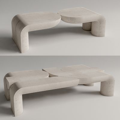 现代户外长凳su模型
