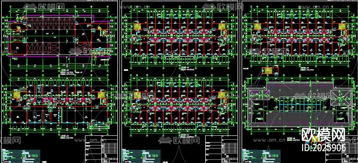 办公楼cad施工图下载（渲染图2）