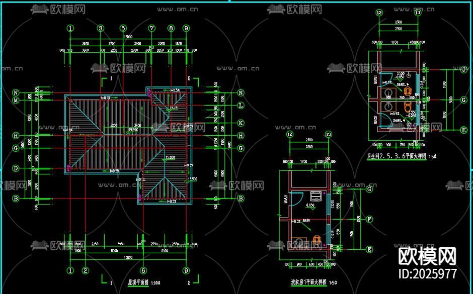 别墅建筑cad施工图下载（渲染图4）