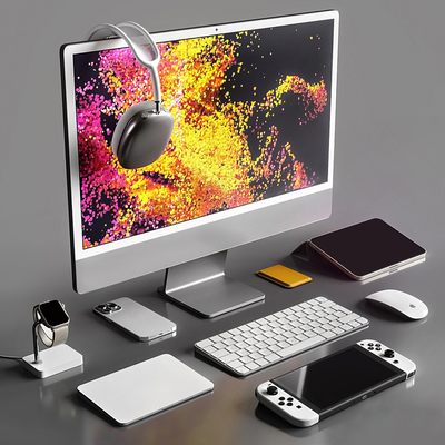  现代数码电器su模型 