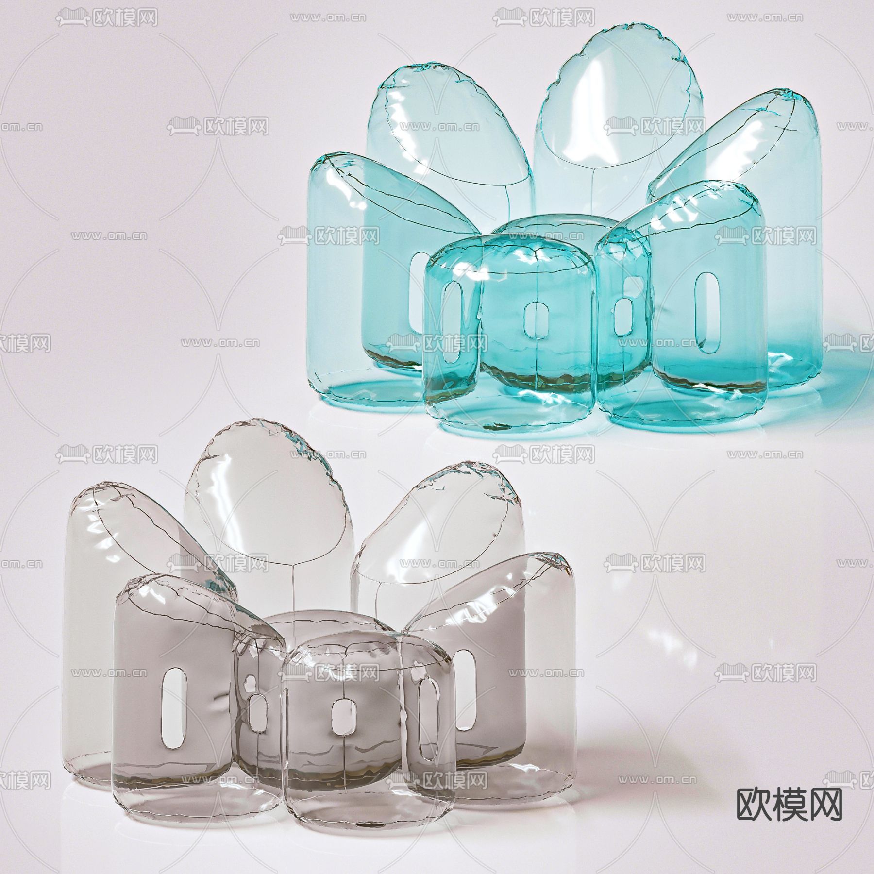 现代充气懒人沙发3d模型下载