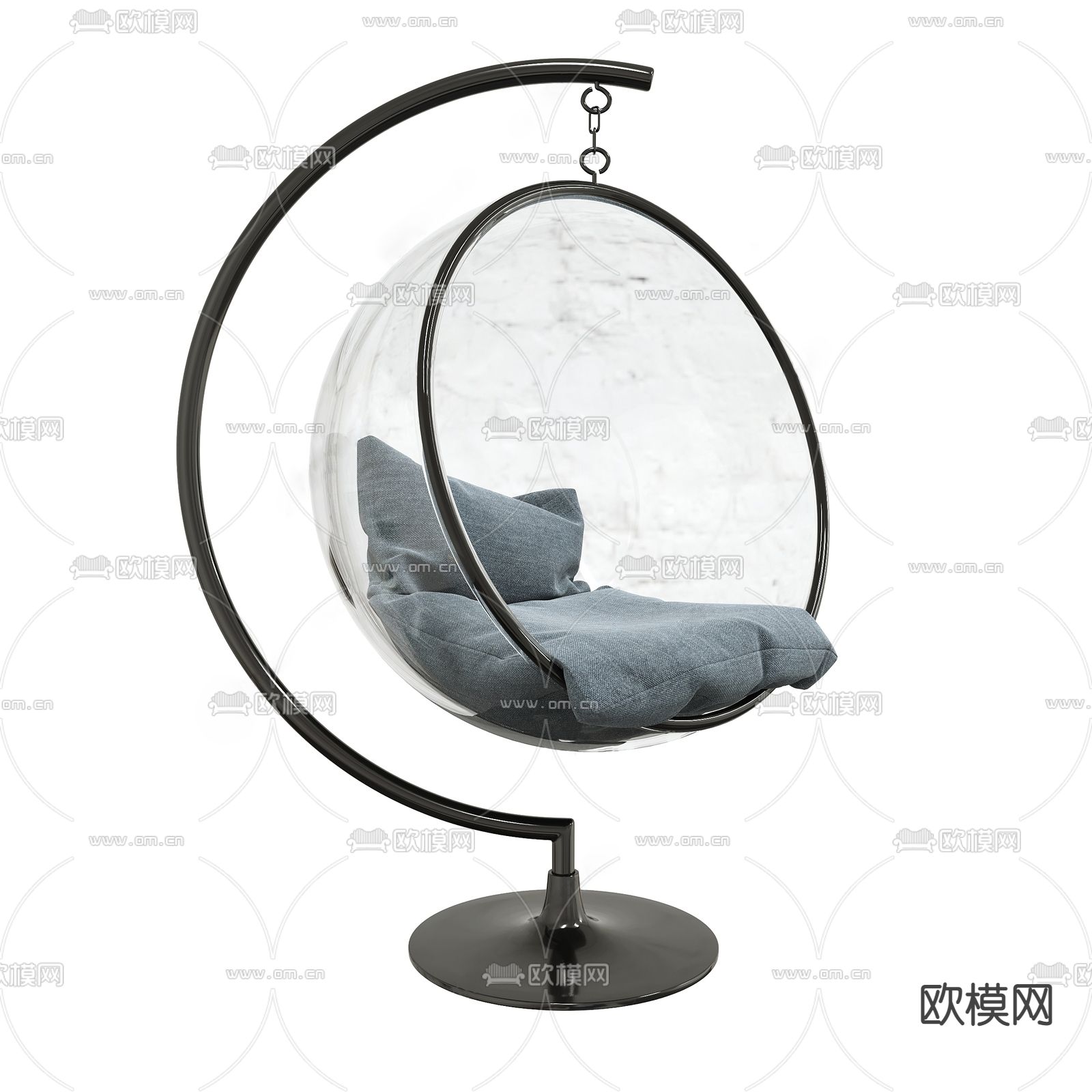 现代休闲吊椅su模型下载（渲染图1）