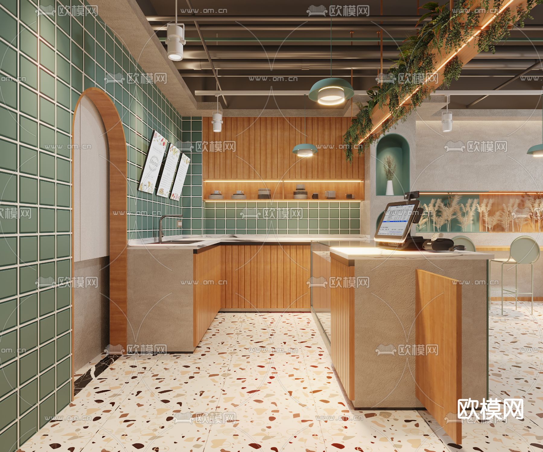 现代面包店3d模型下载（渲染图2）