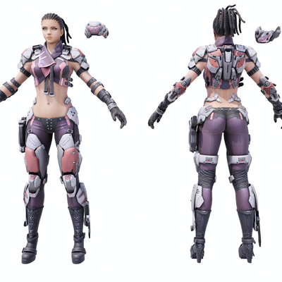  现代动漫角色人物su模型 