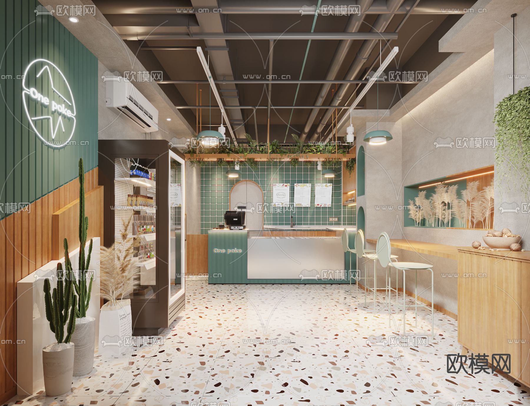 现代面包店3d模型下载（渲染图1）