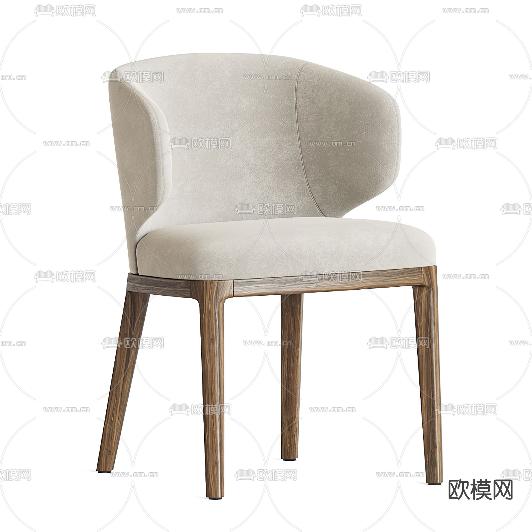 Bonaldo 现代大理石餐桌椅3d模型下载（渲染图3）