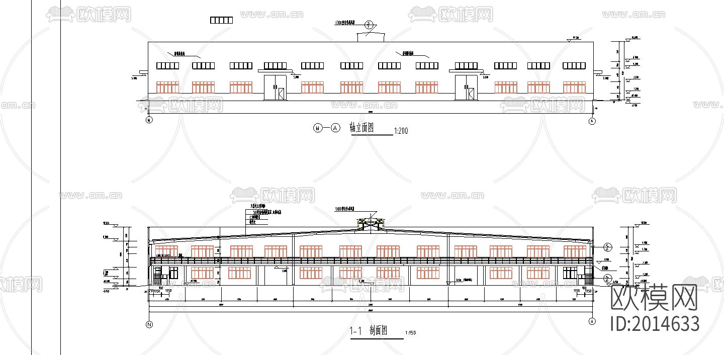 厂房cad施工图-免费3dmax模型库-欧模网