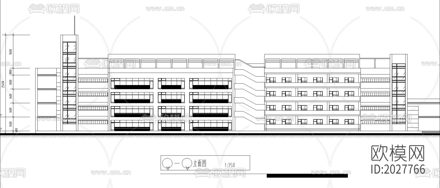 教学综合楼cad施工图下载（渲染图1）