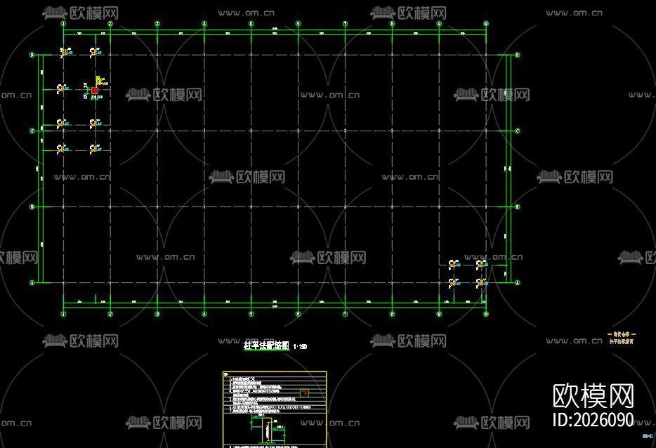 物资仓库结构cad施工图下载（渲染图8）