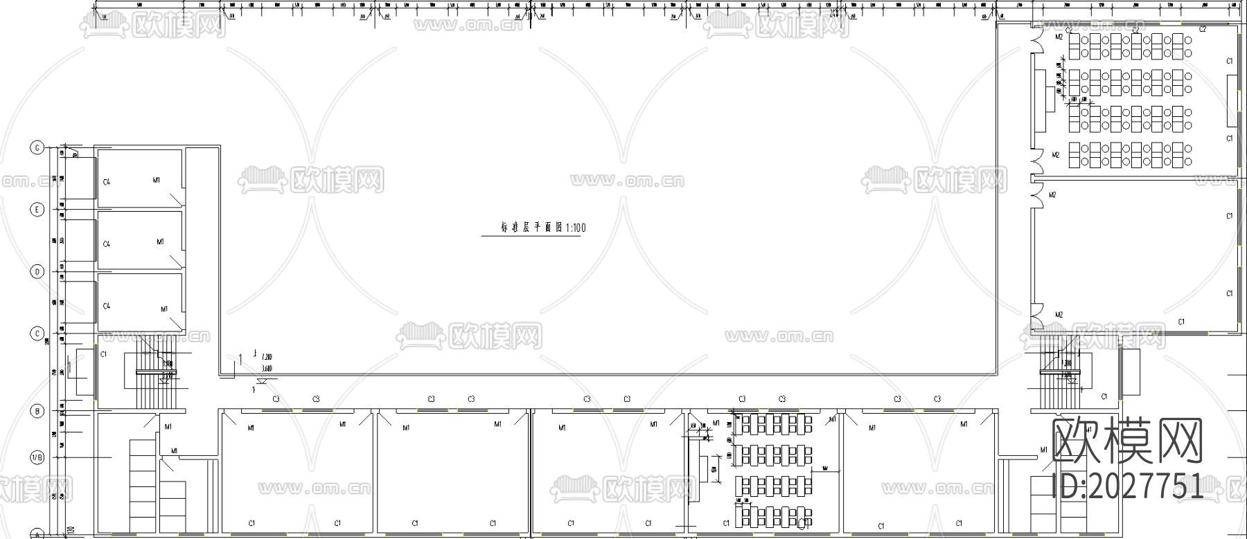 教学楼cad施工图下载（渲染图3）