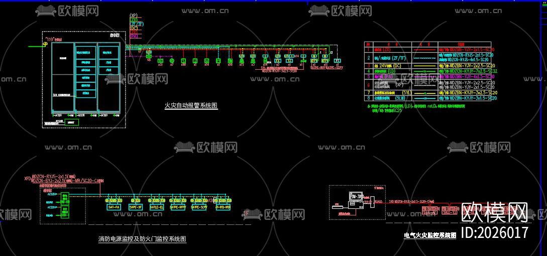 商场配电系统cad施工图下载（渲染图2）