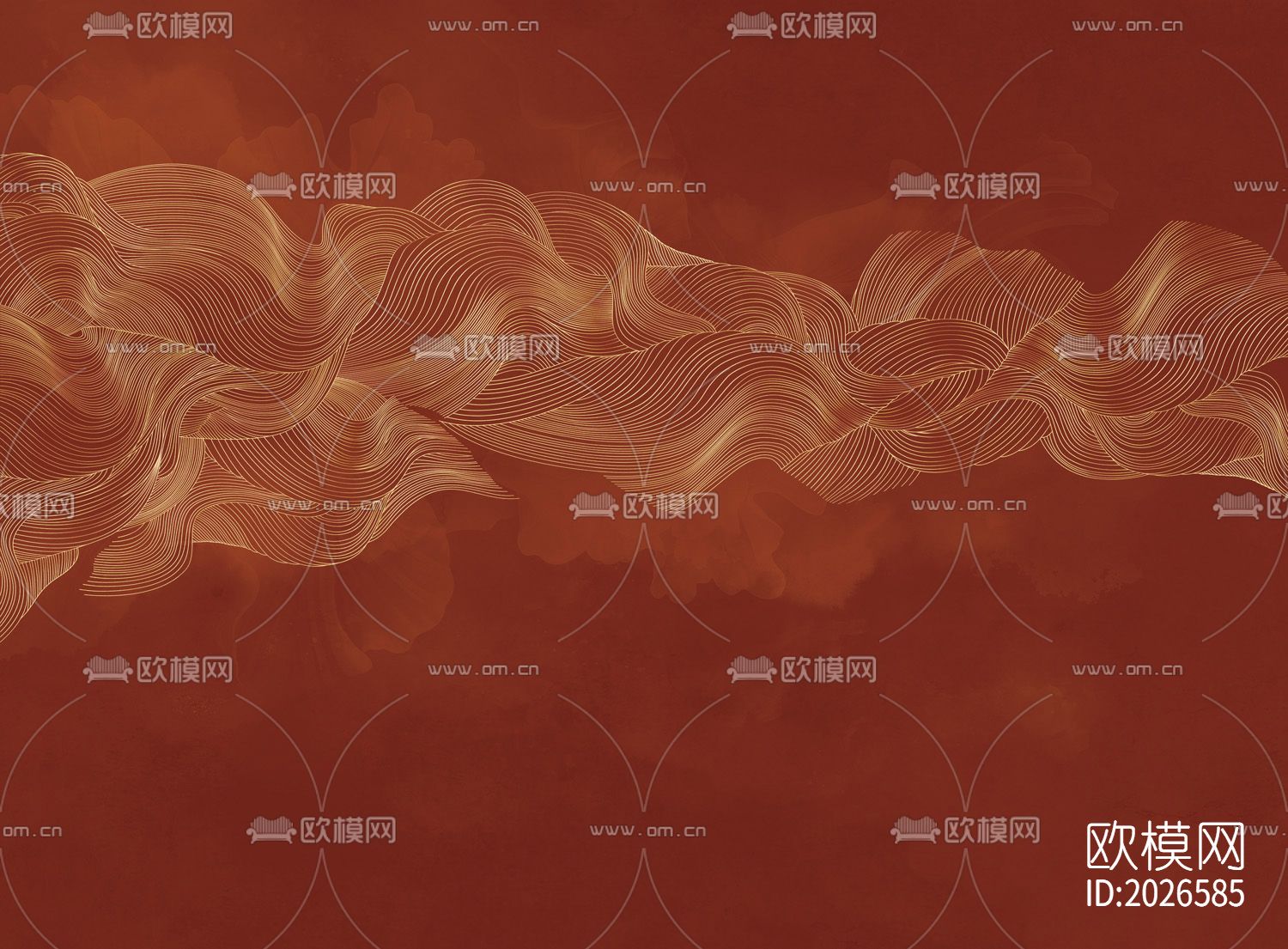 现代线条抽象壁纸下载（渲染图1）