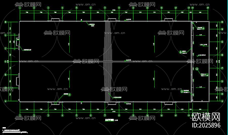 仪器设备车间cad施工图下载（渲染图7）