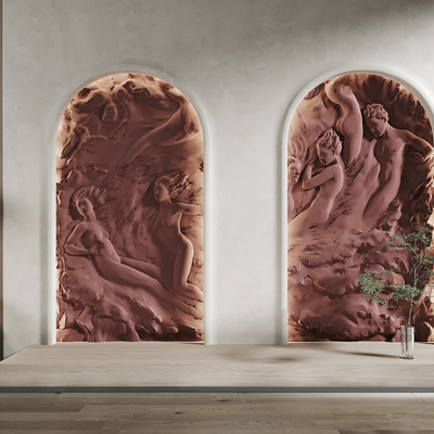  简欧浮雕su模型 