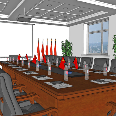  现代公司党建书吧su模型 