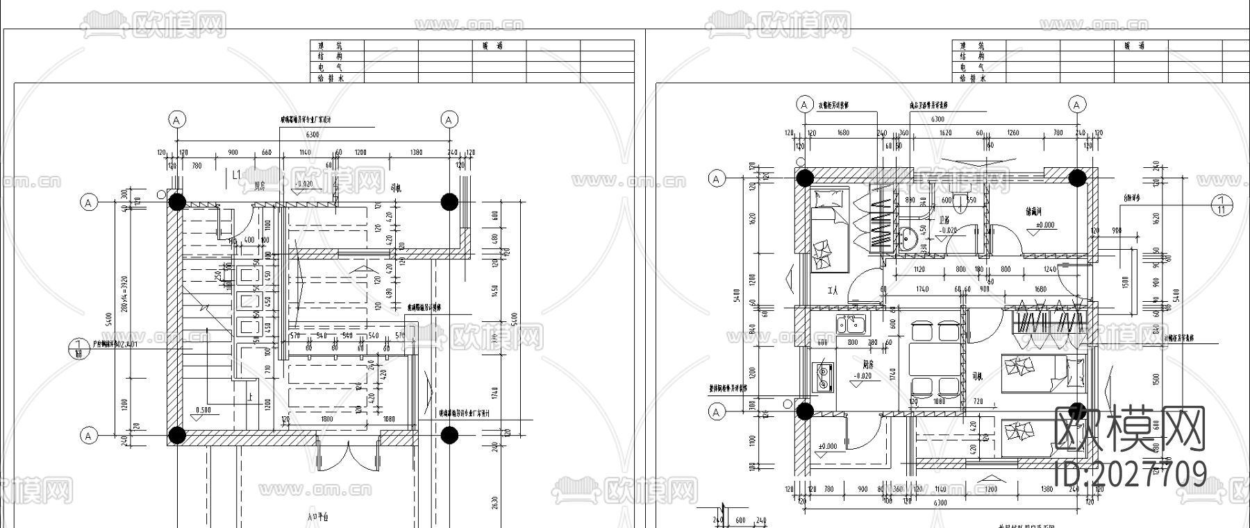 别墅cad施工图下载（渲染图1）