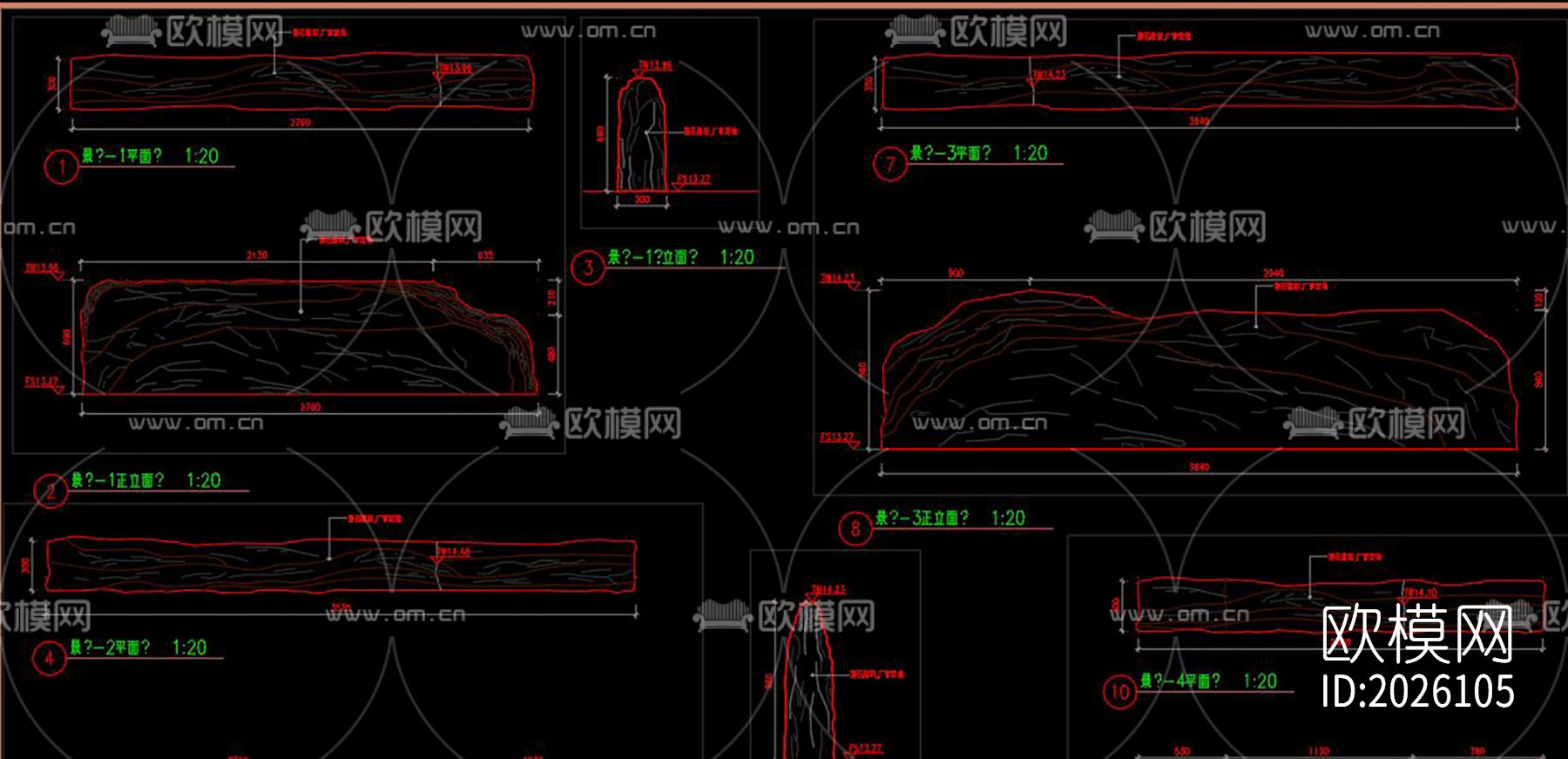 枯山水详图节点大样下载（渲染图7）