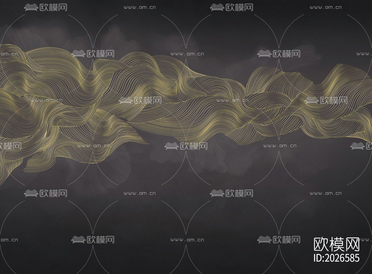 现代线条抽象壁纸下载（渲染图2）