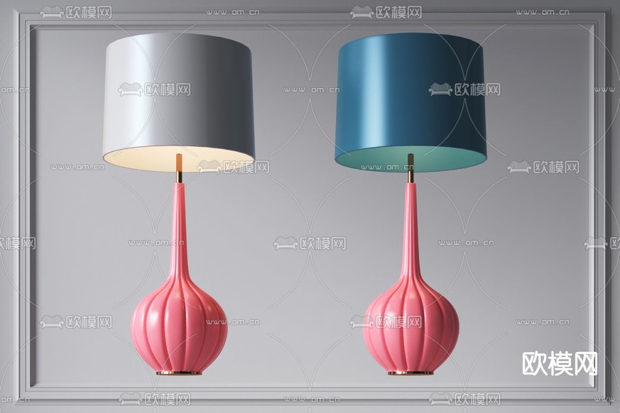 现代台灯3d模型下载