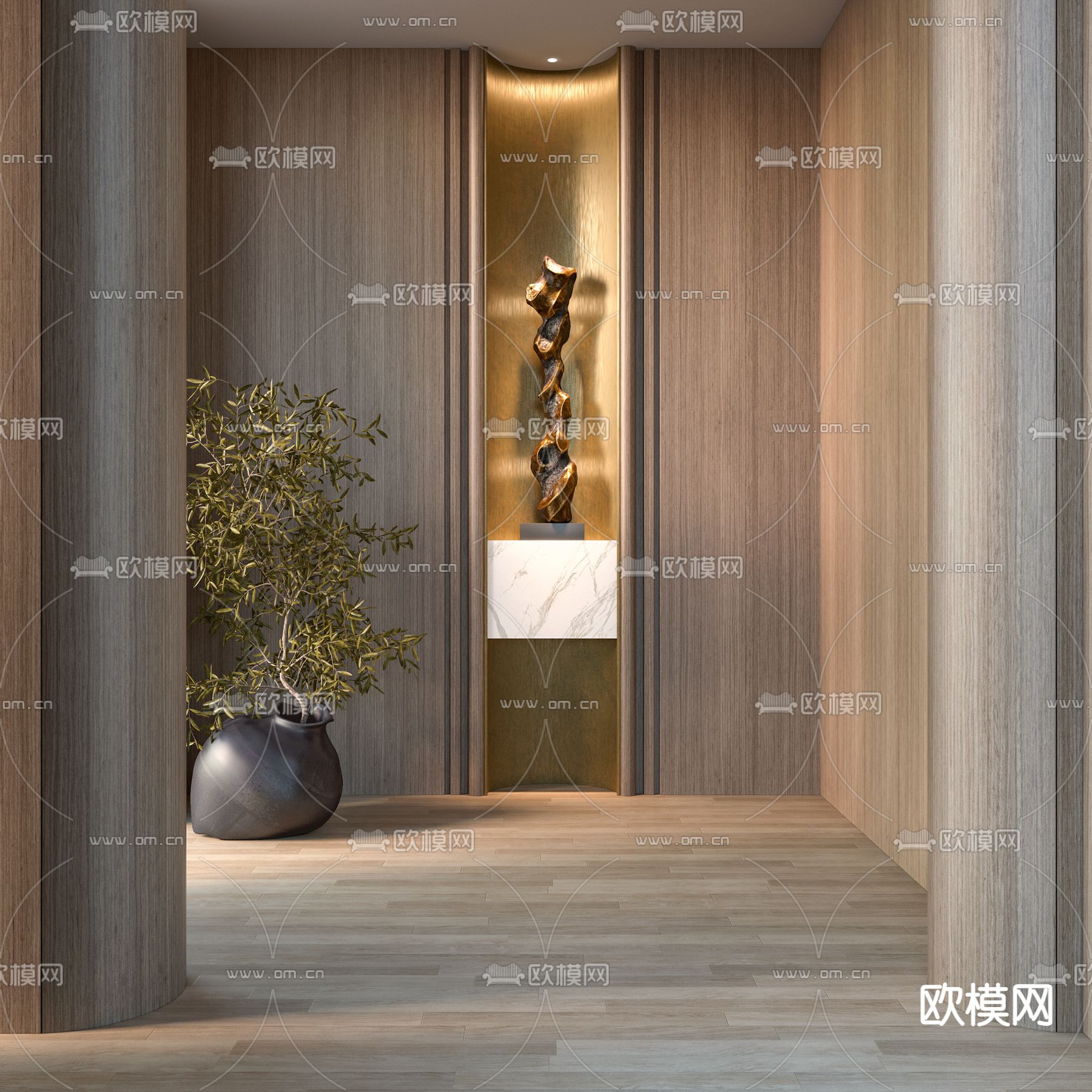 现代抽象雕塑3d模型下载