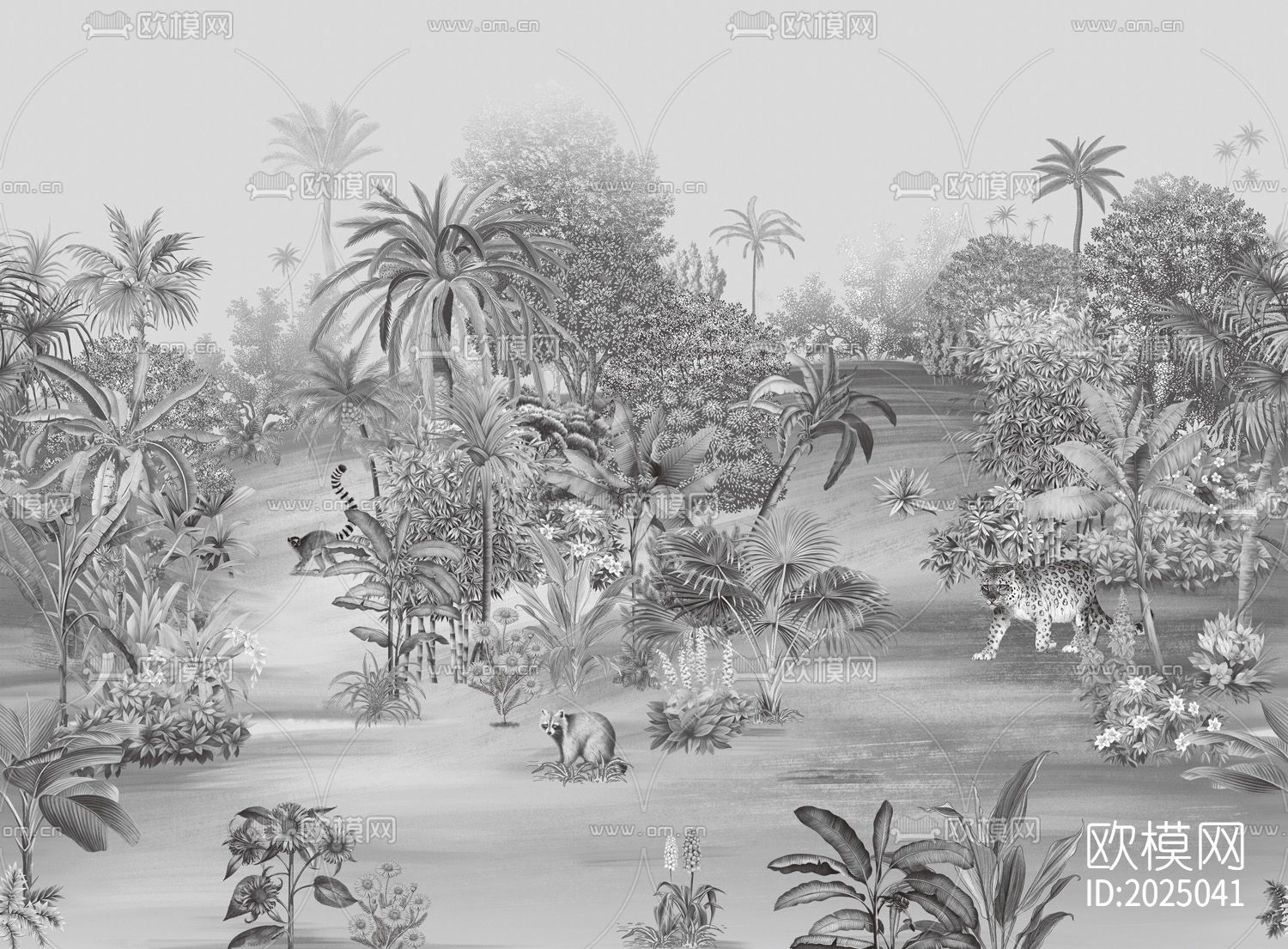 欧式丛林热带雨林壁纸下载（渲染图5）